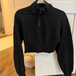 ALO Yoga Black Cropped Hoodie